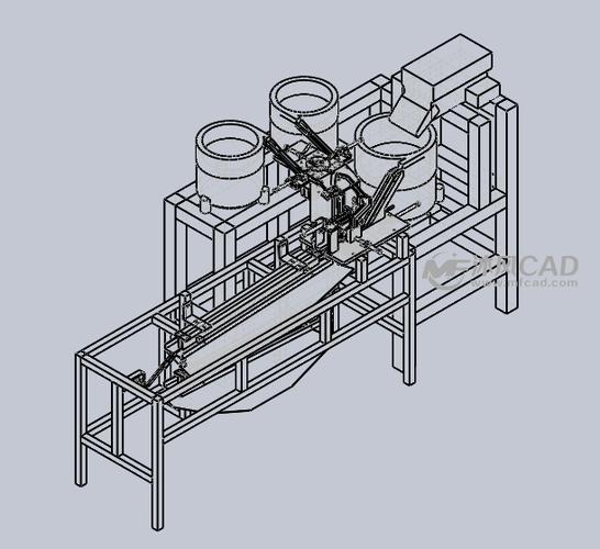 进料组装机设计模型 - solidworks机械设备模型下载 - 沐风图纸